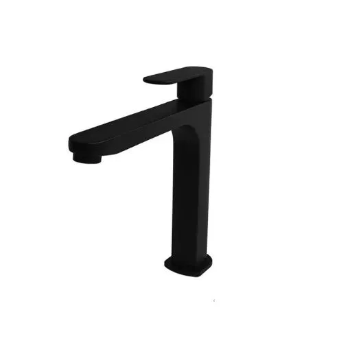 MONOMANDO ALTO PARA LAVABO NEGRO MATE*  DICA